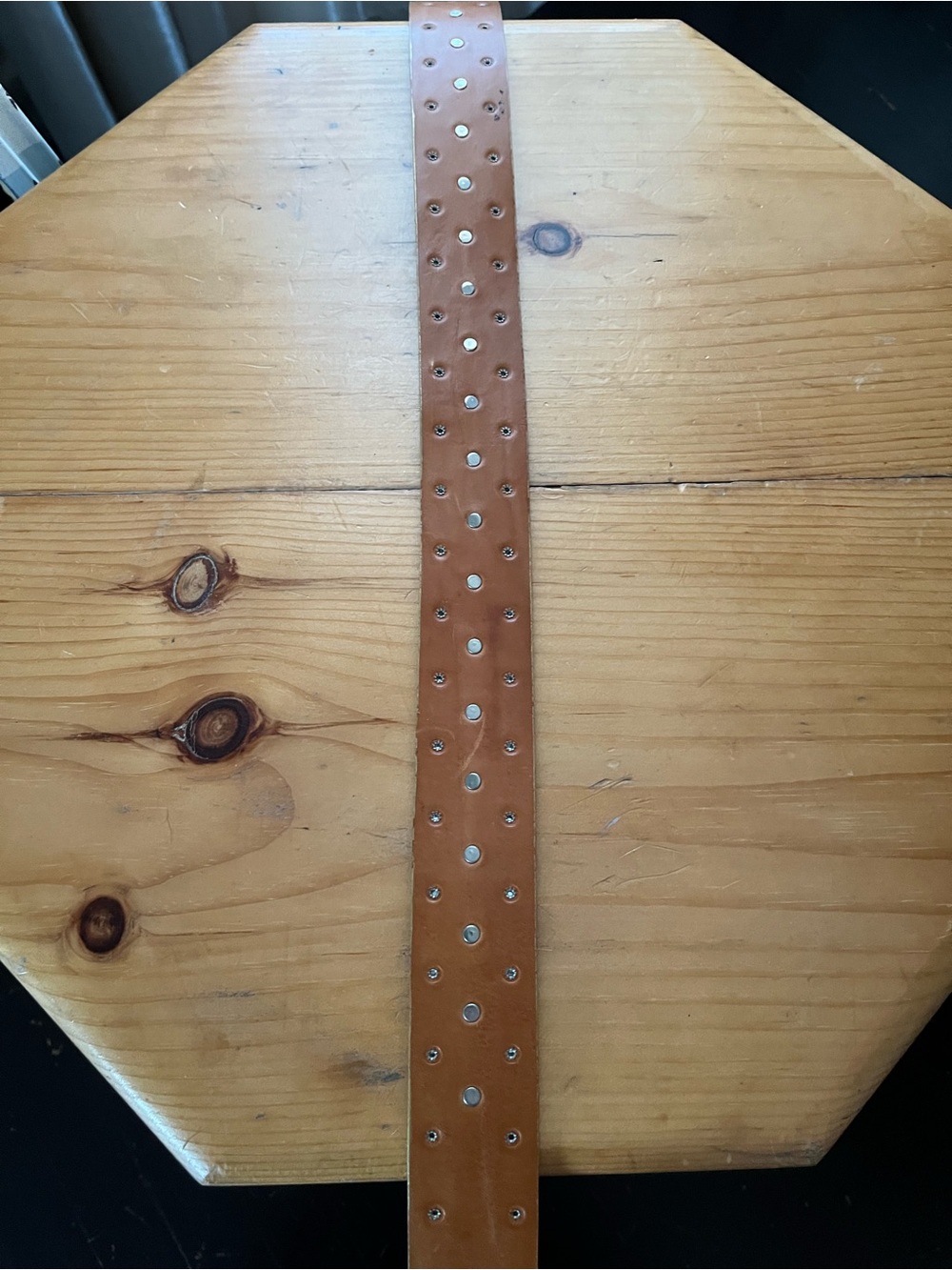 Gorgeous Vintage Claudio Orciani Embellished Leather Belt Gems Tan Western Italy - Picture 8 of 13
